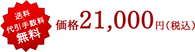 送料・代引手数料無料　価格21,000円(税込)